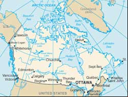 Mapa do Canad